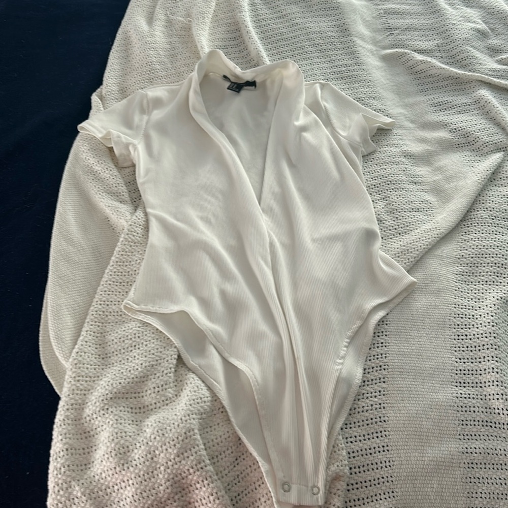 White Forever 21 bodysuit size medium